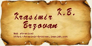 Krasimir Brzovan vizit kartica
